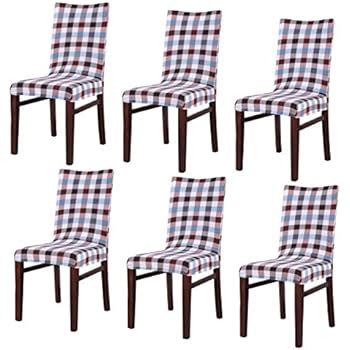 Amazon ColorBird Buffalo Check Spandex Chair Slipcovers Removable