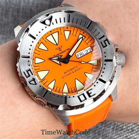 Tandorio Monster Reloj Autom Tico De Buceo Para Hombre Accesorio De