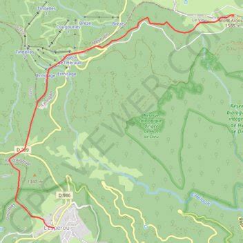 Trace GPS Raquettes au Mont Aigoual itinéraire parcours