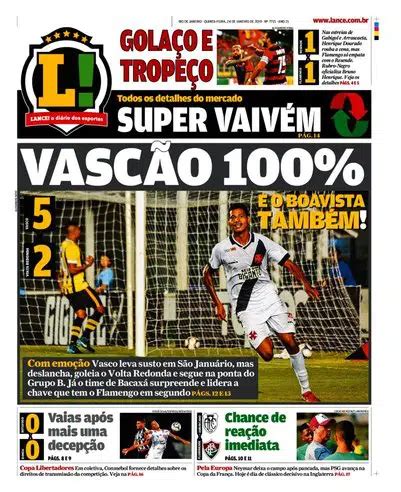 Veja As Capas De Jornais Ap S Vasco X Volta Redonda Supervasco