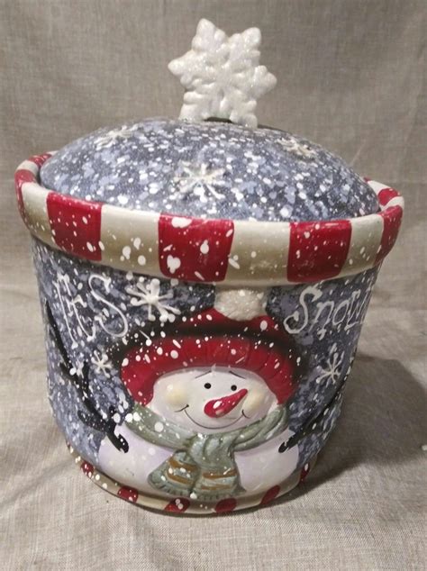 Mercari Your Marketplace Snowman Cookie Jar Christmas Cookie Jars