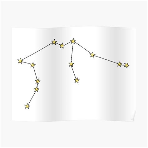 Aquarius Constellation Poster For Sale By Basiastachurska Redbubble