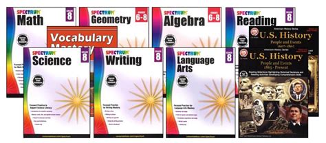 Spectrum Curriculum Package For Grade 8 Set Of 9 Workbooks Homeschool Bundles Bundle