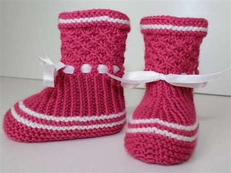 Strickanleitung Baby Booties Stiefelchen Babyschuhe Sternchenmuster