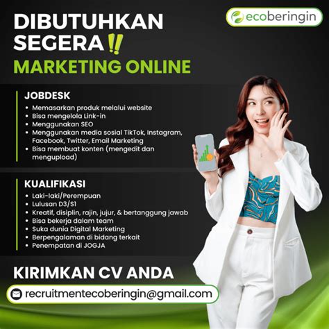 Lowongan Kerja Marketing Online Di PT Eco Beringin LokerJogja ID