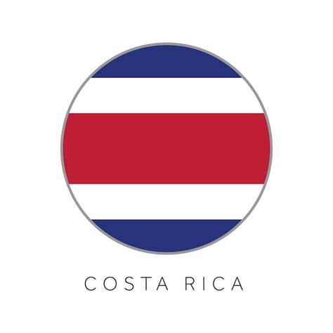 Premium Vector Costa Rica Flag Round Circle Vector Icon