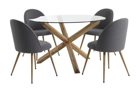 Agerby D Table Oak Kokkedal Chairs Grey Oak Jysk