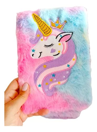 Libreta Cuaderno Peluche Unicornio Multicolor Cuotas sin interés