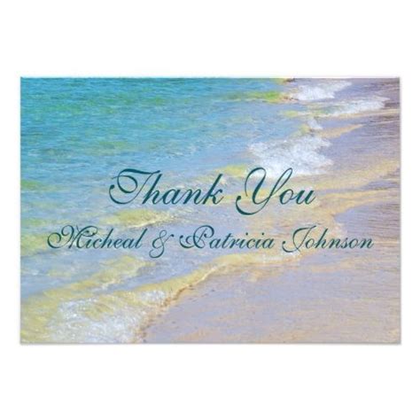 A Thank Card With The Words Thank You And An Image Of Waves Crashing