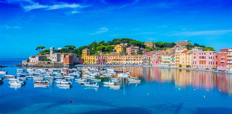 View Of The Bay Of Silence In Sestri Levante Italy