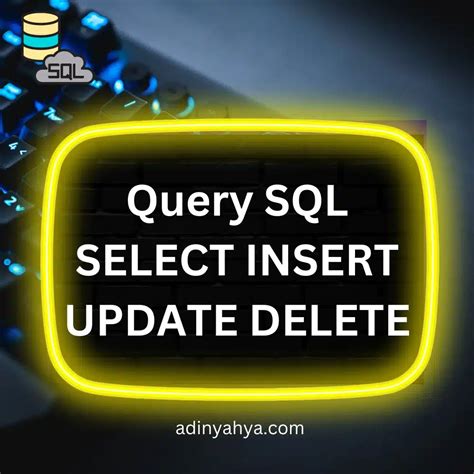 Belajar Query Sql Select Insert Update Delete Dan Where Clause Adin Yahya