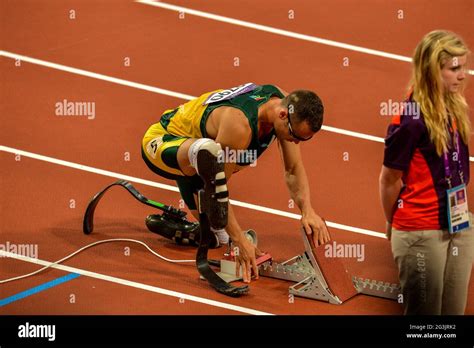 LONDON ENGLAND AUGUST 5 Oscar Pistorius Of South African In The