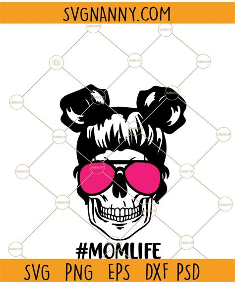 Super Mom Messy Bun Svg Messy Bun Svg Mothers Day Svg Mother T