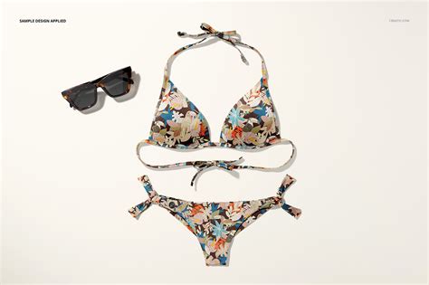 Side Tie Bikini Mockup Set On Behance