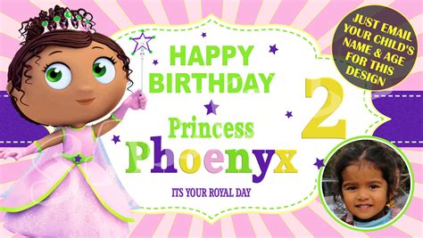 Super Why Princess Pea Happy Birthday Banner Birthday - Etsy UK