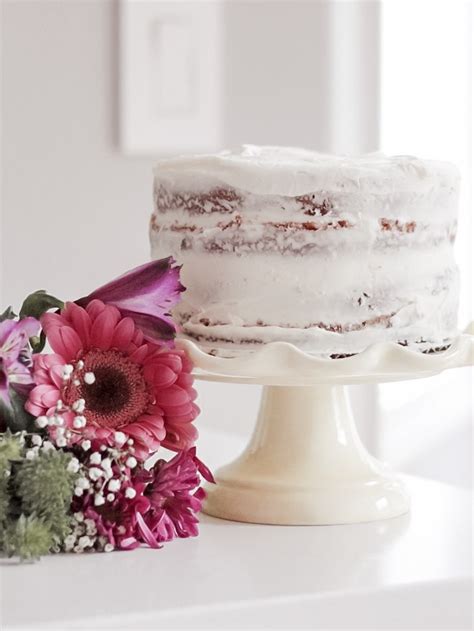 How To Make A Diy Floral Naked Layered Cake Rain And Pine