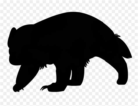 Bear Cub Silhouette - Bear Cub Clipart - FlyClipart