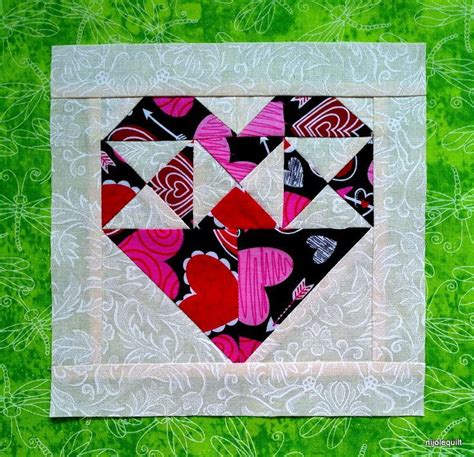 Pdf Quilt Block Heart Pattern Valentine S Day Quilt Quilt Block Quilt Pattern Patchwork