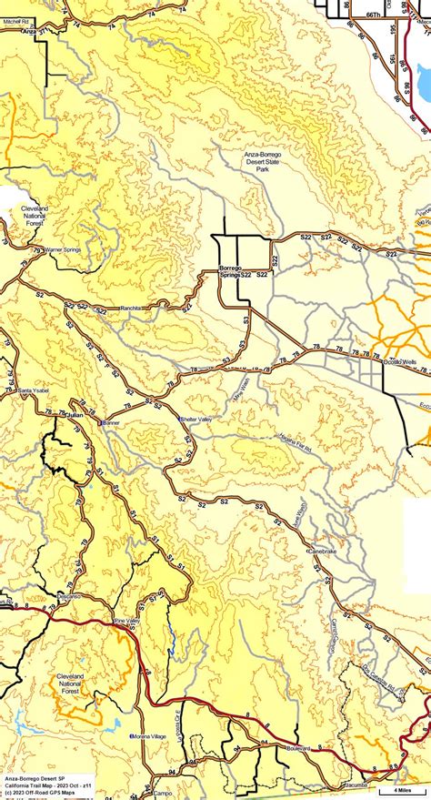 Anza Borrego Desert State Park Map