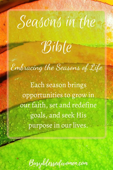 Seasons in the Bible