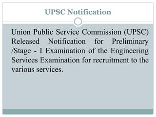 UPSC Engineering Services Examination 2019 PPT