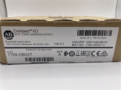 New Sealed Allen Bradley 1769 Ob32t A Compact Io Output Module Ebay