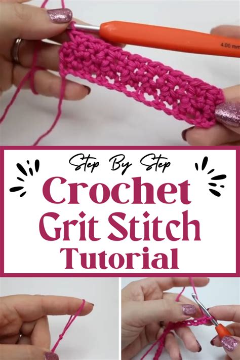 Crochet Grit Stitch Tutorial For Beginners Yours Crafts