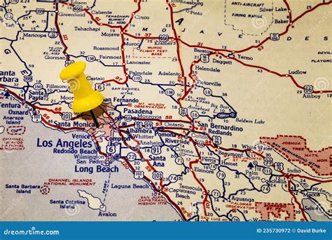 Route 66 Highway Map Los Angeles, Long Beach, Santa Monica, Pasadena ...