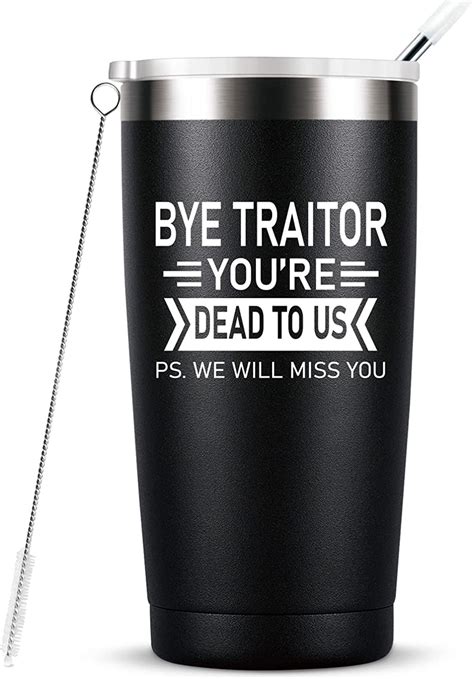 Bye Traitor Travel Mug Funny Coworker Leaving Gift For Women Men