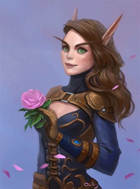 Bloodelf With The Rose By Lowly Owly On Deviantart