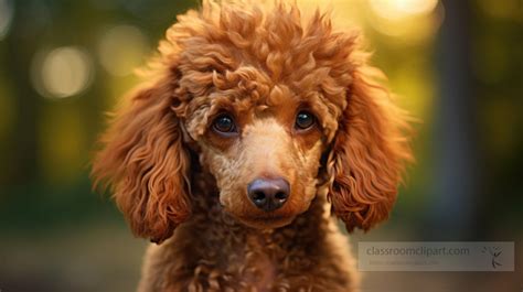 Dogs Photos-Brown Poodle closeup