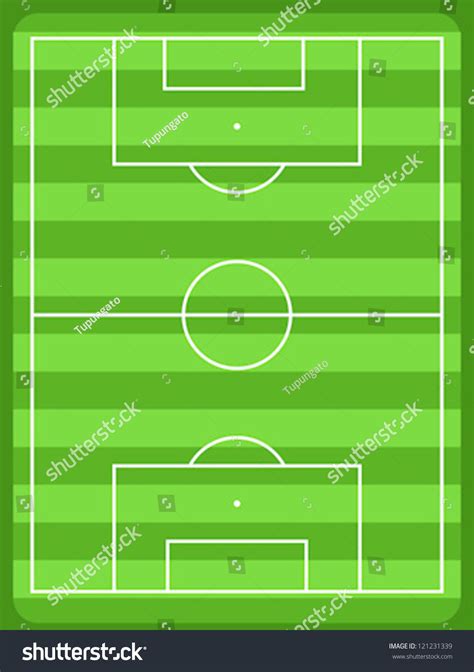 Football Field Diagram White Lines Green Stock Vector (Royalty Free ...