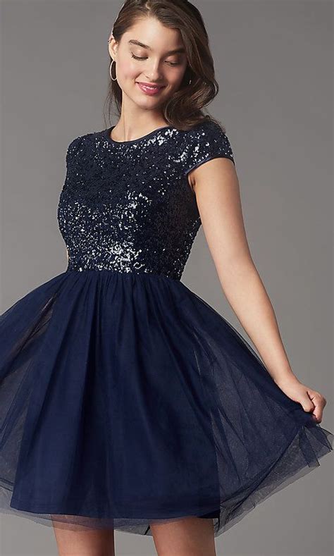 Sequin Bodice Short Homecoming Dress By Promgirl Sparkly Party Dress