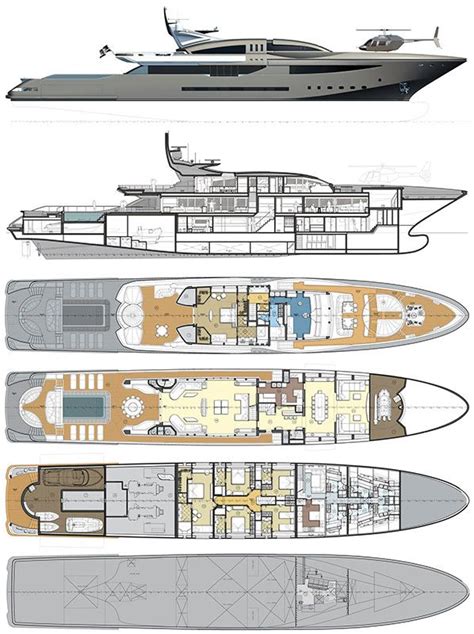 Four Types of Yachts Displayed: Upper and Lower Decks