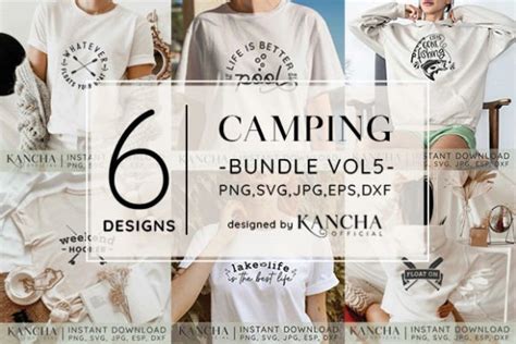 Camping Svg Bundle Vol 5 Graphic By Kanchaofficial · Creative Fabrica