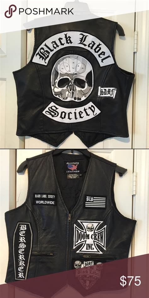 Black Label Society Vest With Patches Black Label Society Black