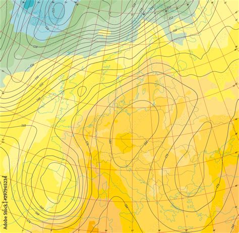 fictional weather and temperature map of Europe Stock Vector | Adobe Stock