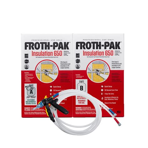 Froth Pak 650 Spray Foam Insulation Kit 15 Ft Hose Insulates Cavities