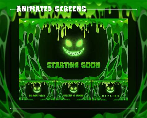 Slime Monster Animated Stream Overlayspsychedelic Aestheticslime