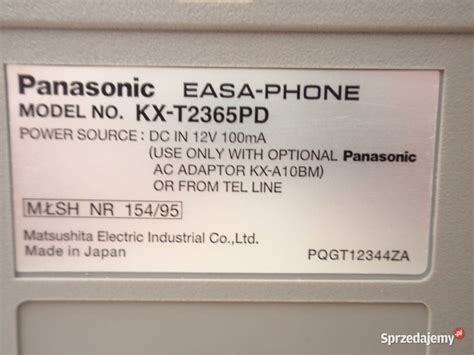 Aparaty Panasonic Kx T2365 Pd 2szt Łódź Sprzedajemypl