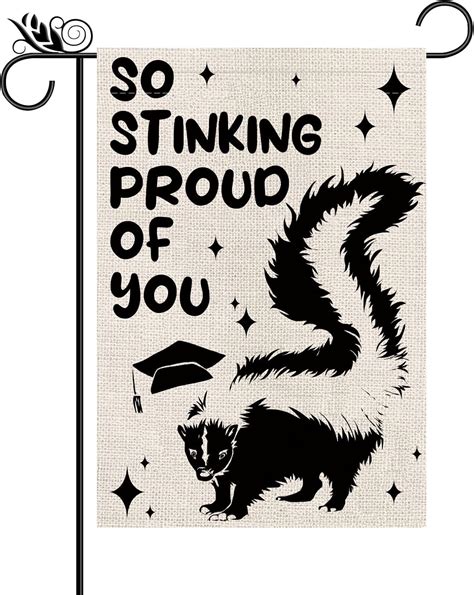 Congrats Grad Garden Flag So Stinking Proud Of You Graduation Cap Vertical Double