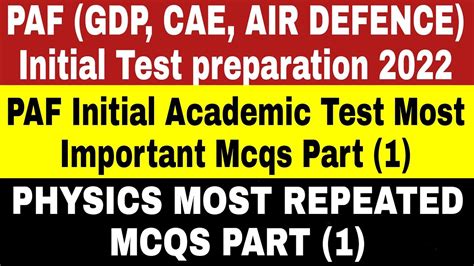 Paf Gdp Cae Ad Initial Test Preparation Paf Initial Physics