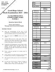 S6 Mock P1 2015 16 Pdf 2015 2016 MOCK EXAM S 6 MATH Name Class