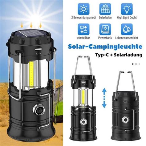 Lanterne Solaire De Camping Led Kit De Survie Pour Urgence Temp Te