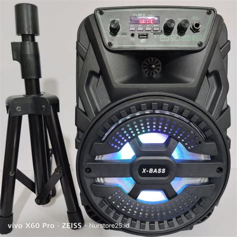 Jual Speaker Bluetooth Karaoke Fleco X Bass Original F Led