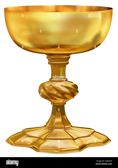 Illustration Of An Ornate And Highly Polished Antique Golden Chalice