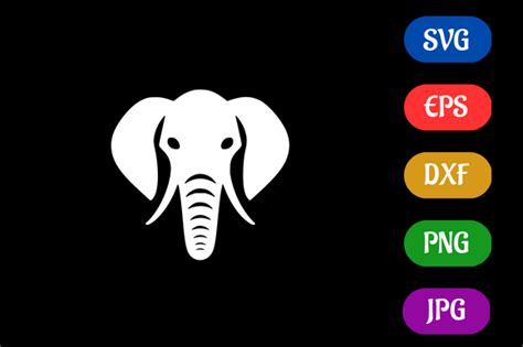 Elephant | Black and White Logo Vector Graphic by Creative Oasis ...