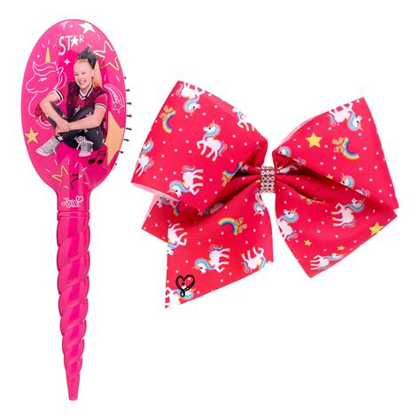 Jojo Siwa Jojo Siwa Hair Accessory T Set Pink Unicorn Hair Brush And Bow