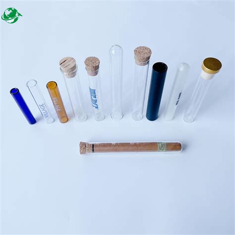 Laboratory Using Tube Clear Glass Test Tube With Cork Round Flat Bottom