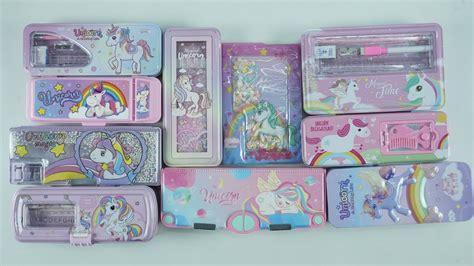 Unicorn Pencil Box Stationery Unboxing YouTube